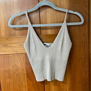 Zara beige tank top small
